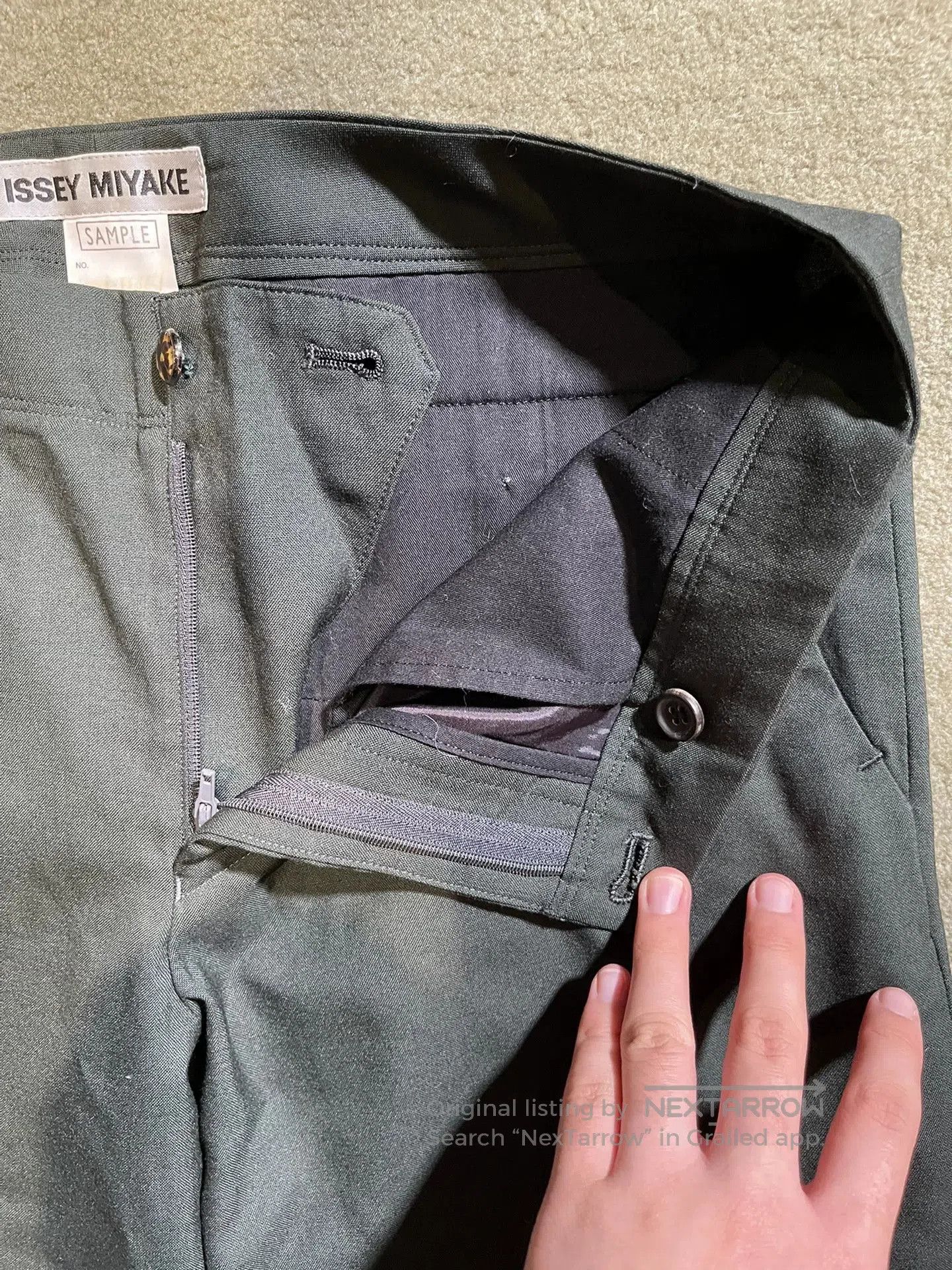 Issey Miyake Issey Miyake Green Cargo Pants Sample. Size US 26 / EU 42 - 3 Thumbnail
