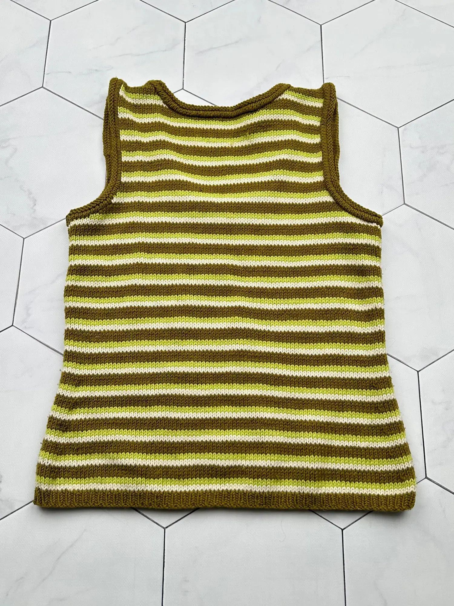 Vintage Vintage Striped Knit Vest (B426)E2D15 Size M / US 6-8 / IT 42-44 - 2 Thumbnail