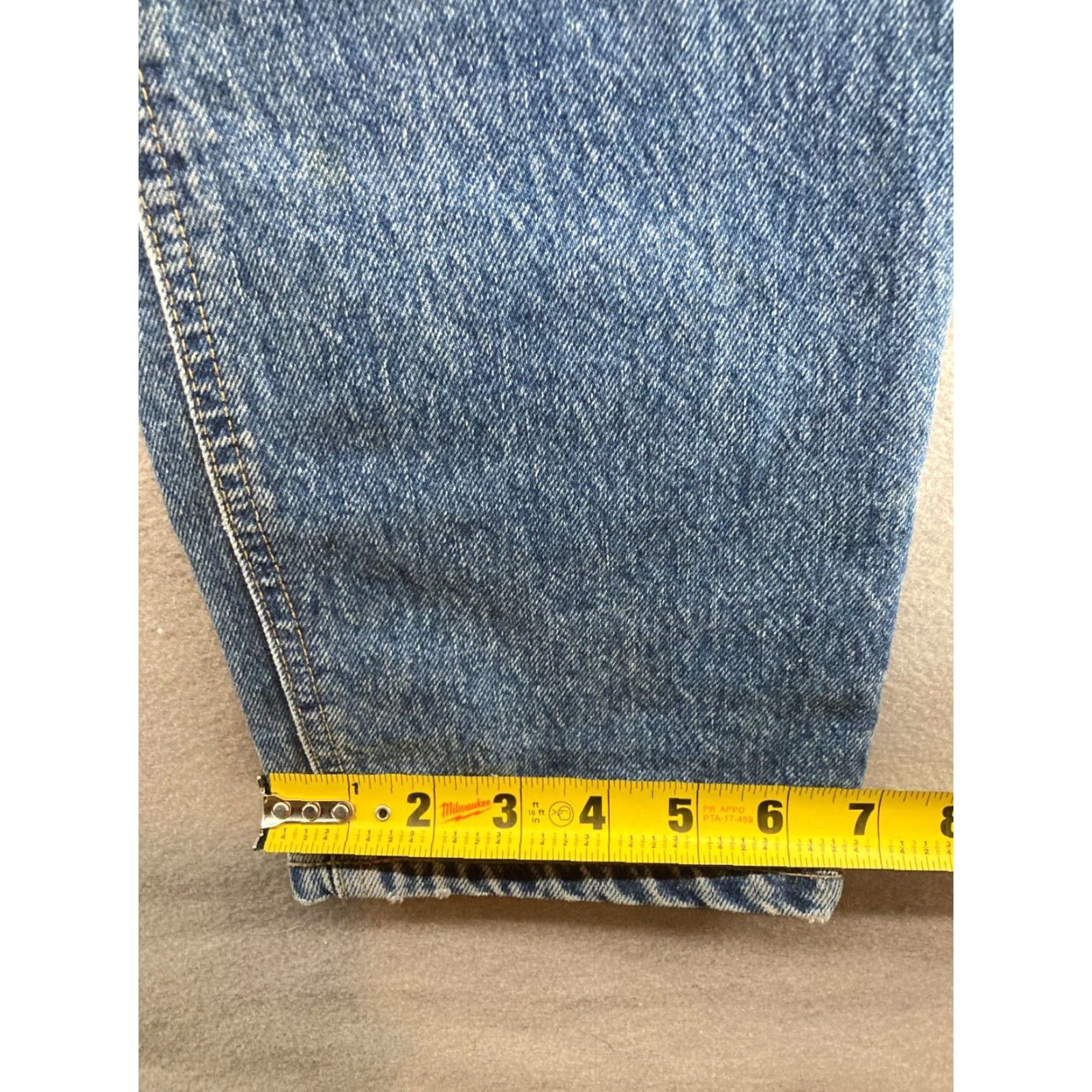 Edwin VINTAGE Edwin Jeans 31x34 Hi Rise Mom Tapered Slim Denim Blue 80s Womens Size 24" / US 00 / IT 34 - 6 Thumbnail
