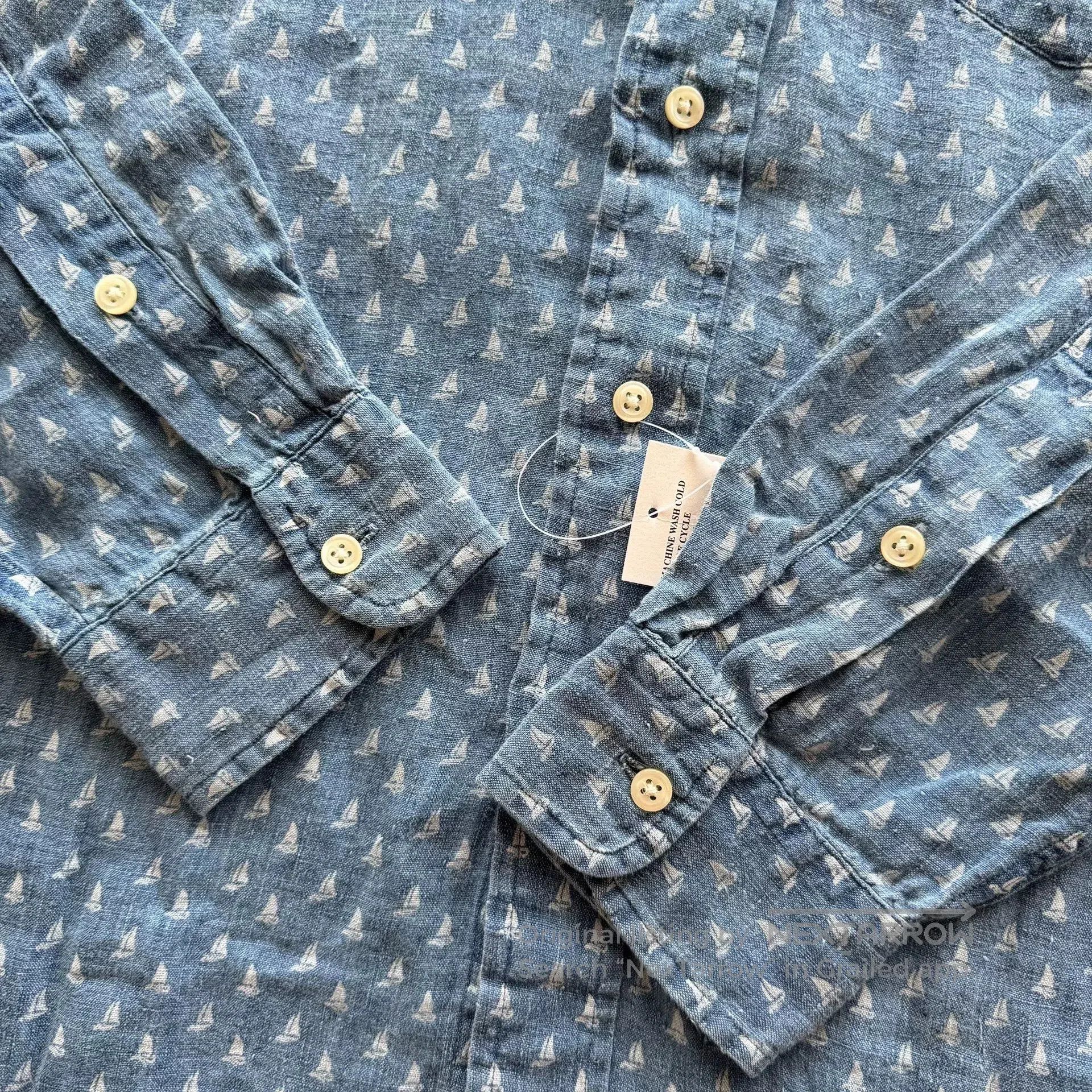 Polo Ralph Lauren Ralph Lauren Linen Blue Dyed Shirt. Size US S / EU 44-46 / 1 - 4 Thumbnail