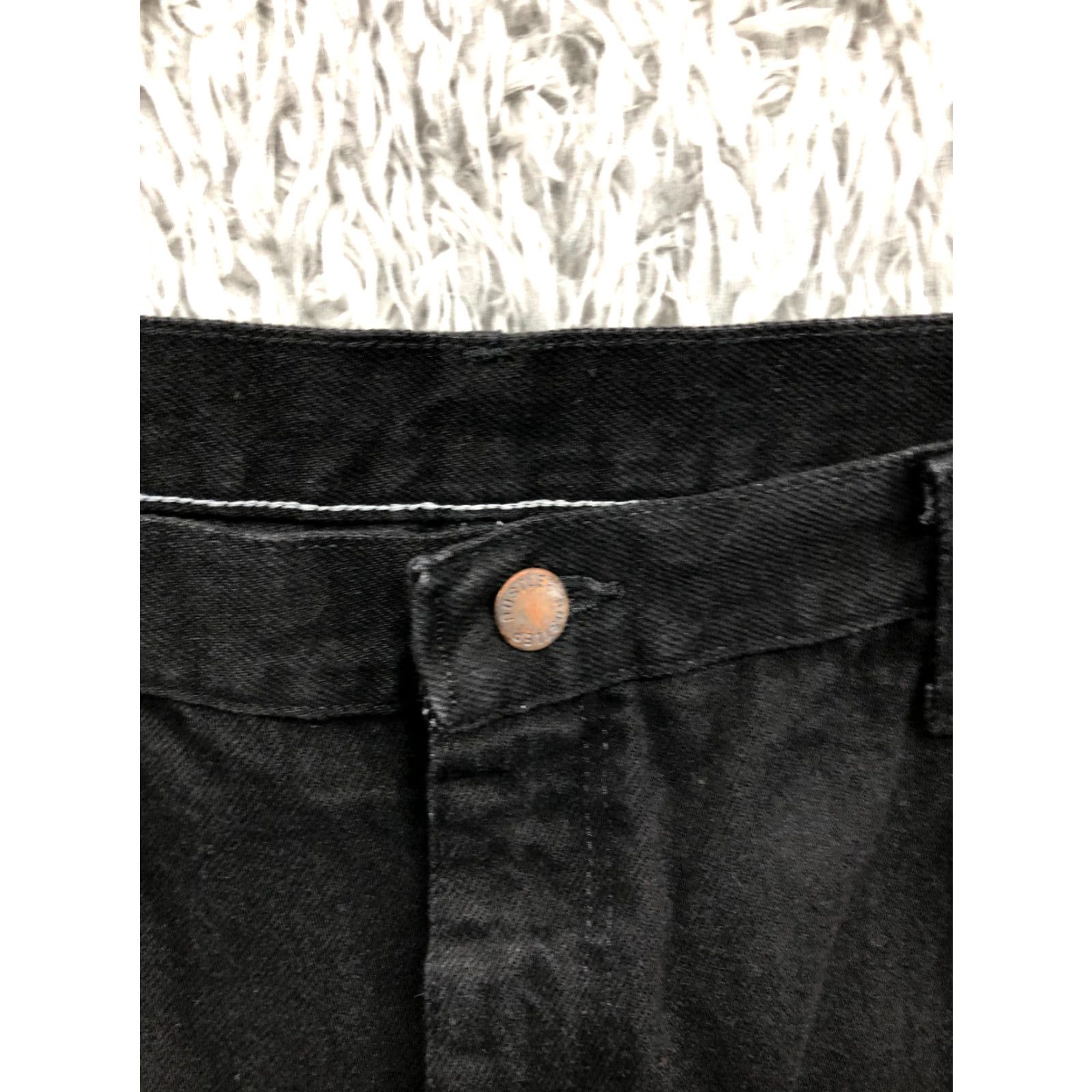 Denime Rustler Jeans 42x30 Mens Mid Rise Straight Leg Dark Wash Black Denim Shirt? Size US 42 / EU 58 - 6 Thumbnail