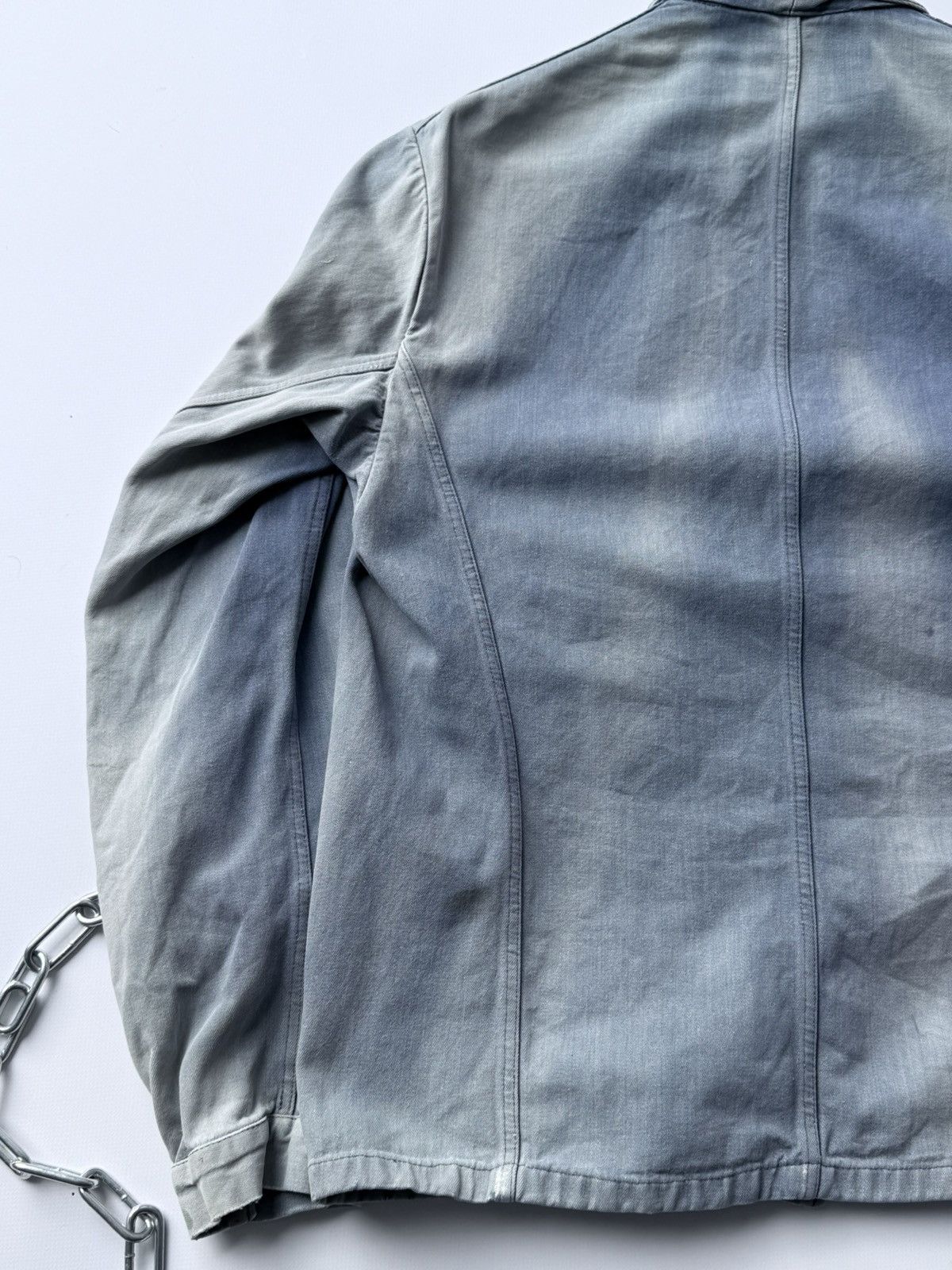 Le Laboureur Vintage 80s French Swiss Made Faded Work Chore Jacket Size US M / EU 48-50 / 2 - 15 Thumbnail