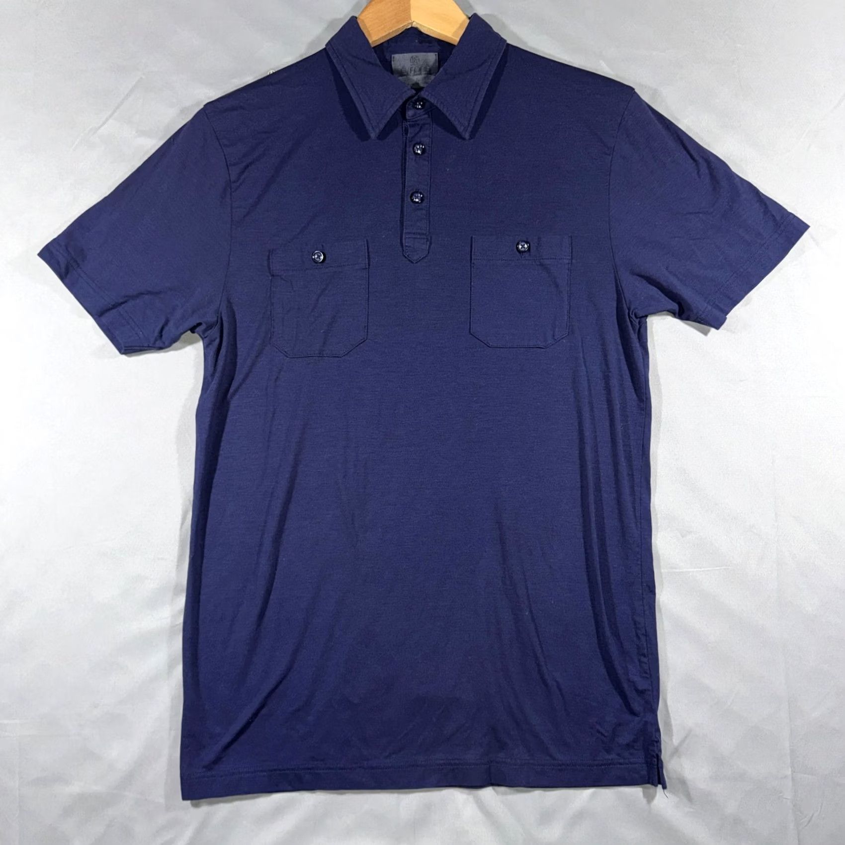 G/FORE G/FORE Polo Shirt Men L Blue Solid Double Pocket Golf Performance Shirt Activewear Size US L / EU 52-54 / 3 - 2 Thumbnail