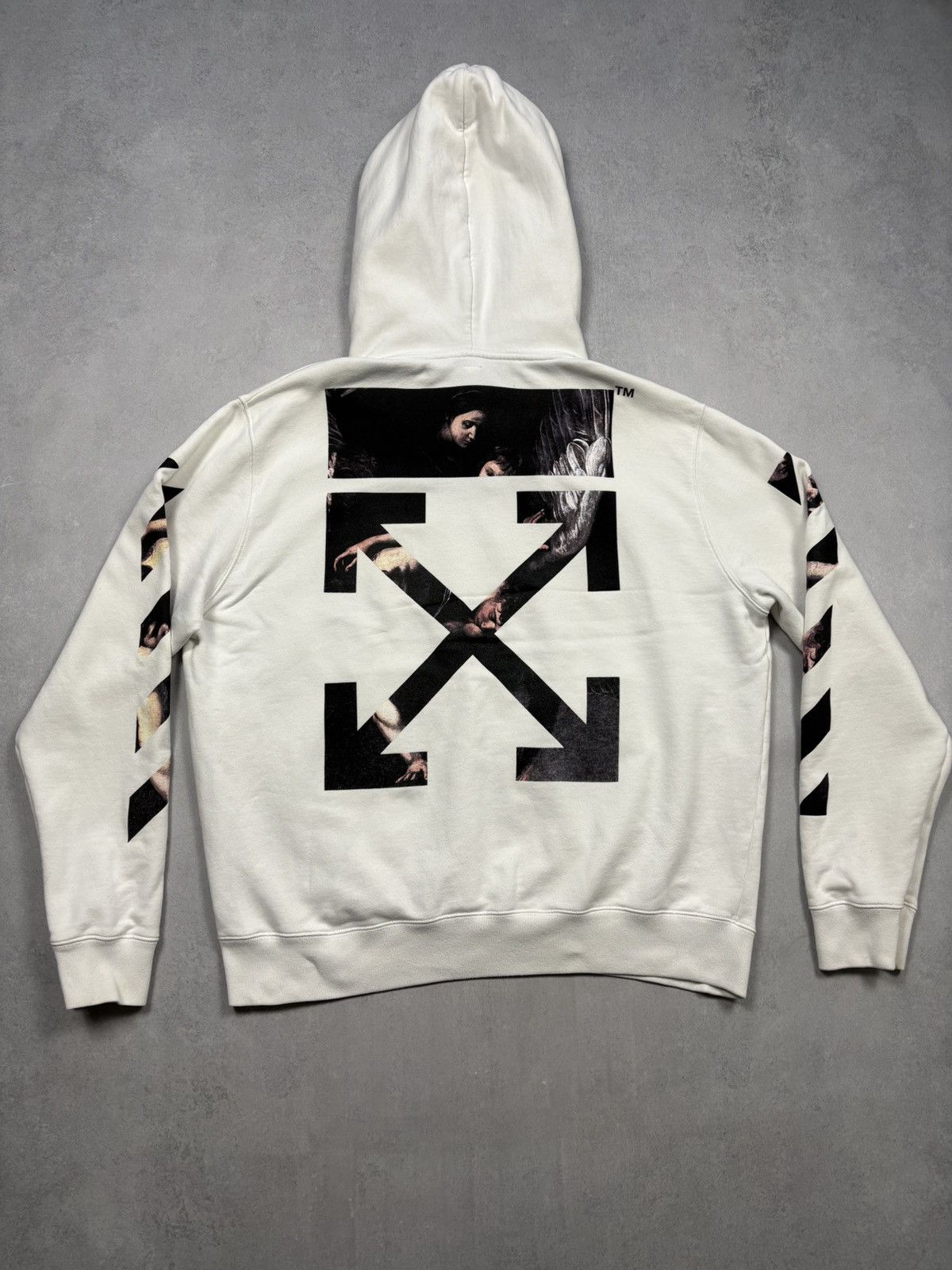 Off-White Off-White Caravaggio Arrows Hoodie White XXL | Grailed