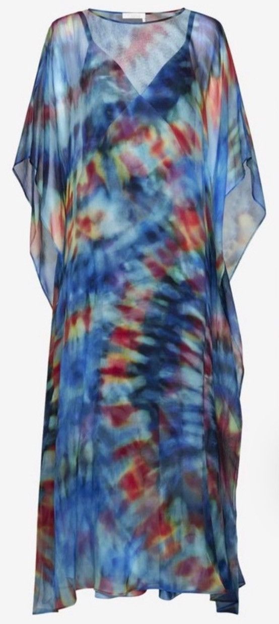 Chloe Chloe Tie Dye Silk Caftan & Maxi Slip Dress Blue Size 38 Size S / US 4 / IT 40 - 1 Thumbnail