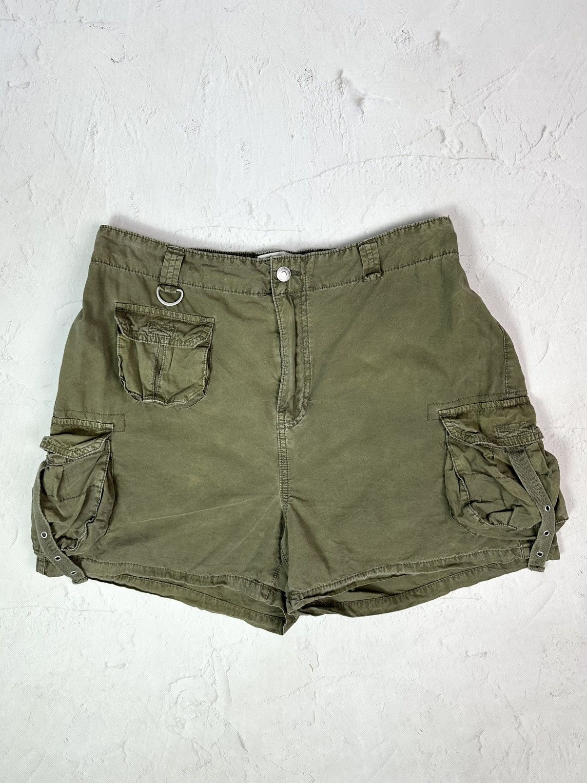 Beauty Beast × If Six Was Nine × Vintage Vintage Cargo Khaki Washed Shorts Size 34" / US 12 / IT 48 - 1 Thumbnail