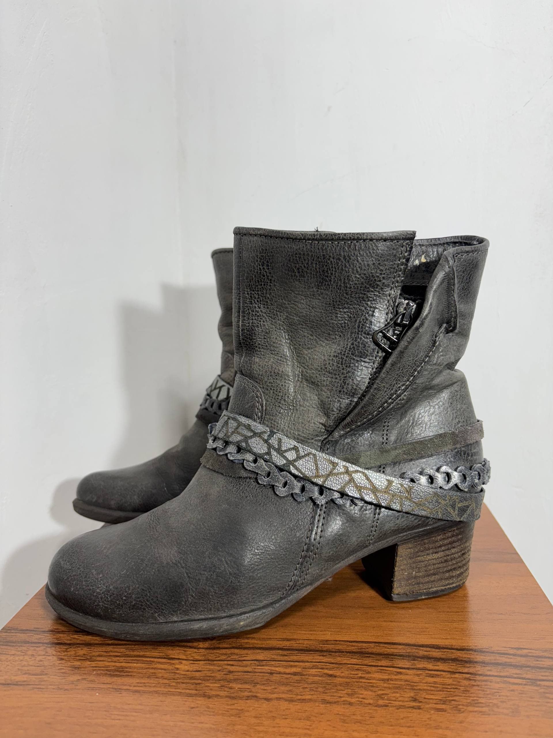 A.S.98 RARE AS 98 GUIDI style! fade Ankle Archive Leather Boots Size US 7 / IT 37 - 4 Thumbnail