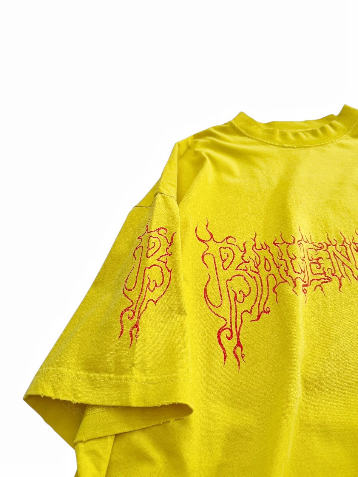 Balenciaga Darkwave Vintage Jersey Yellow Flame Shirt Size US M / EU 48-50 / 2 - 4 Thumbnail