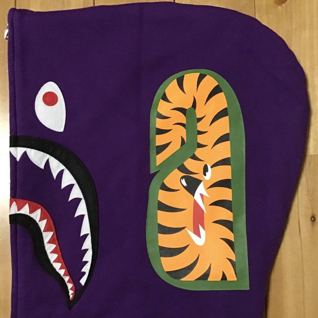 Bape BAPE Purple camo shark full zip hoodie a bathing ape Size US XL / EU 56 / 4 - 5 Thumbnail