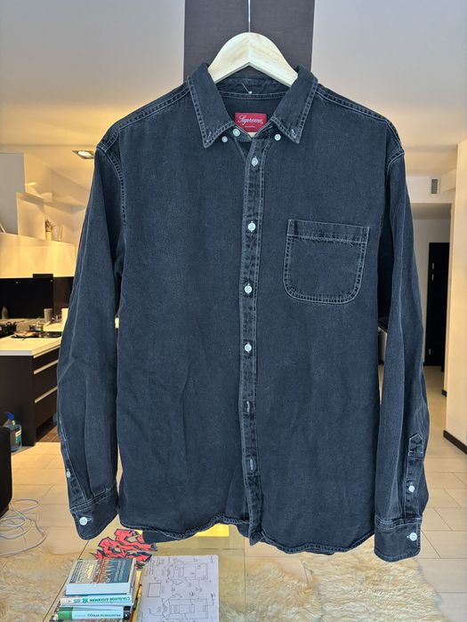 Supreme Supreme Gothic APPLIQUÉ DENIM SHIRT FW21 | Grailed