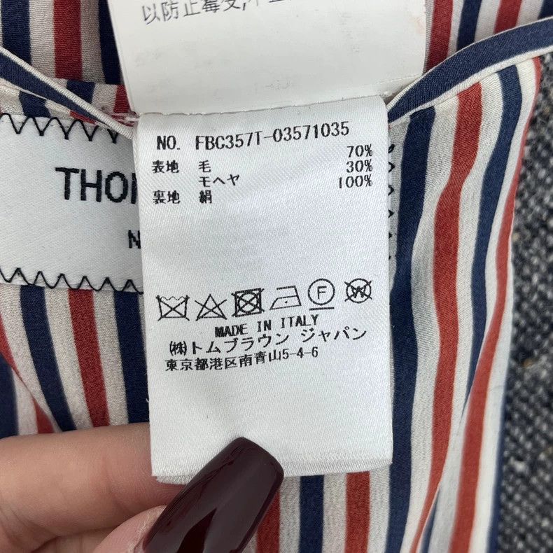 Thom Browne Thom Browne Size 38Grey classic logo tassel wool tweed suit Size XS / US 0-2 / IT 36-38 - 6 Thumbnail