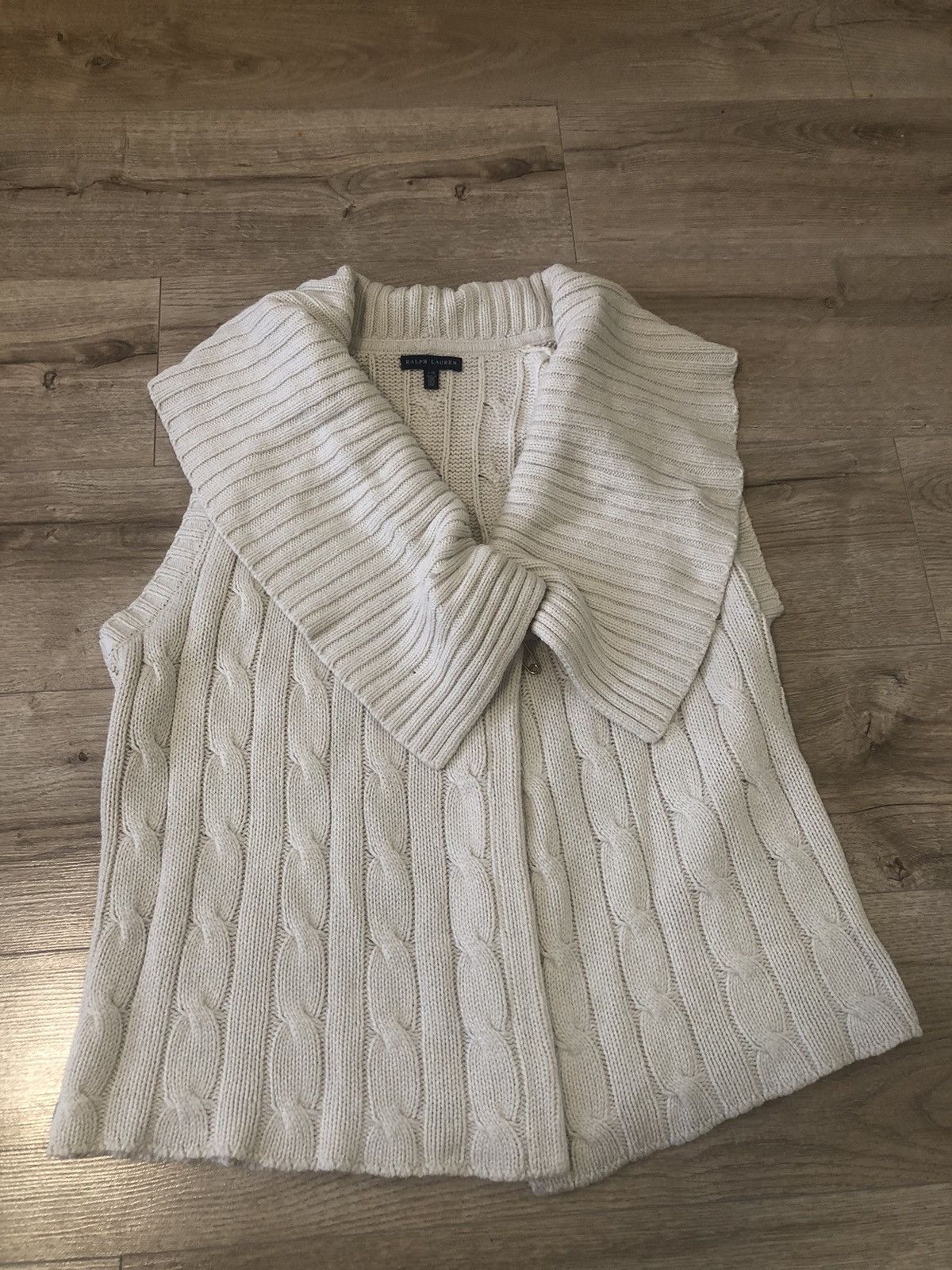 Ralph Lauren Cardigan Knitted Belted Striped Silk