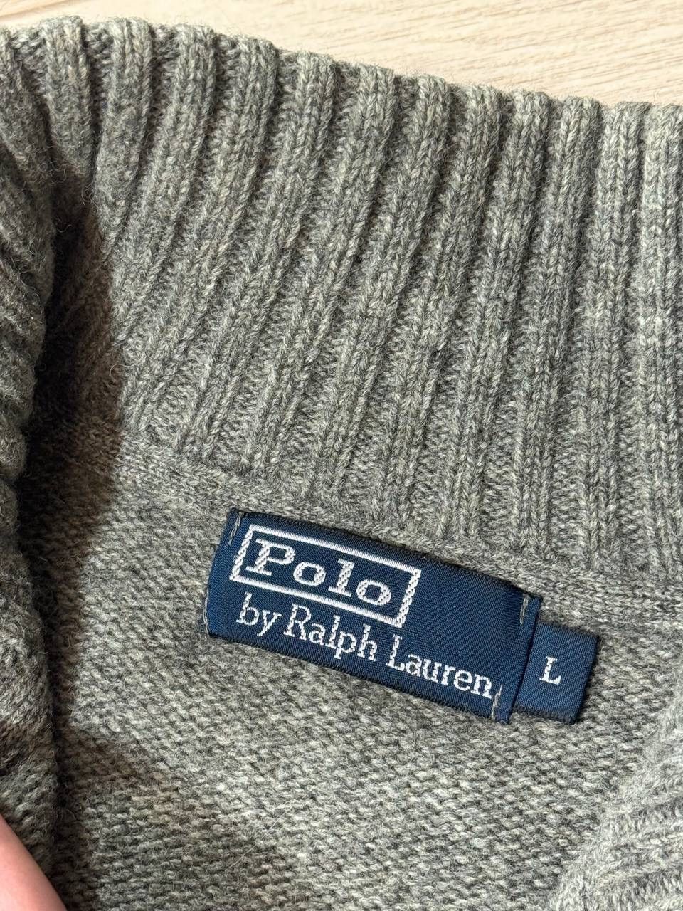 Polo Ralph Lauren Polo Ralph Lauren Mens Grey Big Pony Lambswool Blend 1/3 ZIP Size US L / EU 52-54 / 3 - 4 Thumbnail