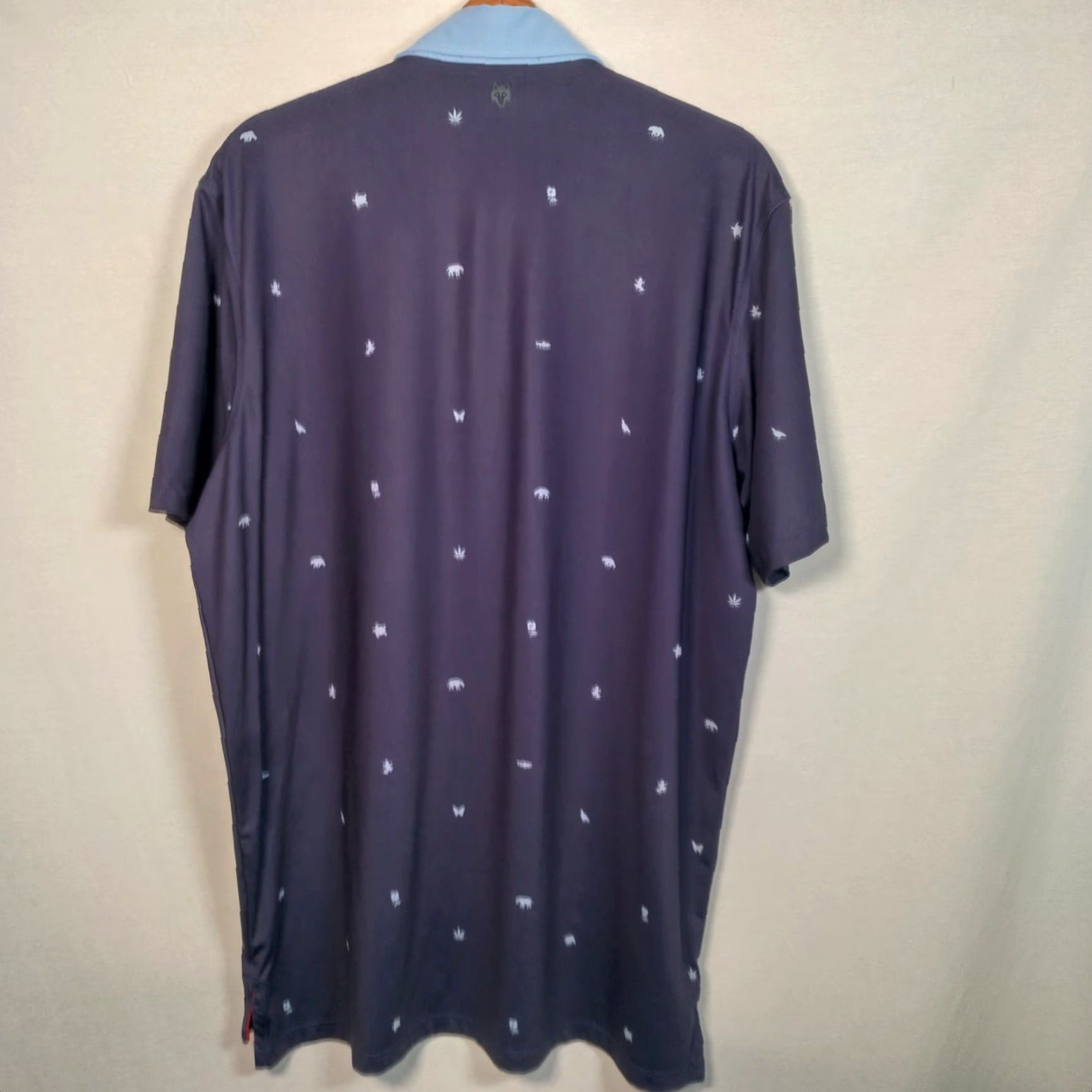Vintage VINTAGE Greyson Polo Shirt Blue Short Sleeve Animal Print Polo Shirt Mens L Blue Bear Frog Butterfly Turtle Pattern Casual Activewear Travel Size US L / EU 52-54 / 3 - 3 Thumbnail