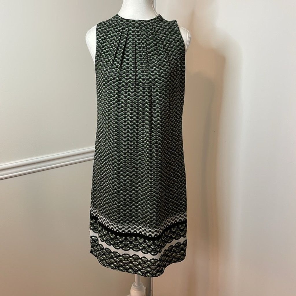 H&M H&M Back Neck Tie Sleeveless GeoAbstract Sheath Dress 6 Size M / US 6-8 / IT 42-44 - 2 Thumbnail