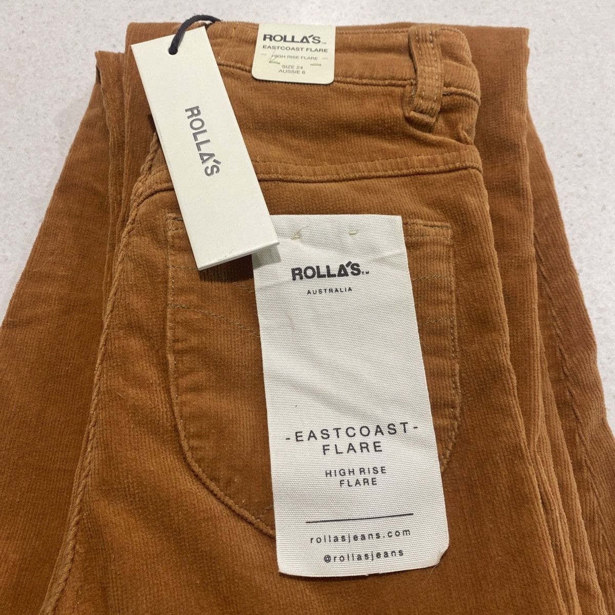 Rolla's Rolla’s Flare Cordorey Jeans, Size 6, RRP $159.95 AU Size 24" / US 00 / IT 34 - 6 Thumbnail