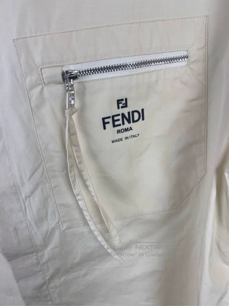 Fendi Fendi size 39 Pocket zipper apricot short sleeve shirt with Size US XS / EU 42 / 0 - 5 Thumbnail