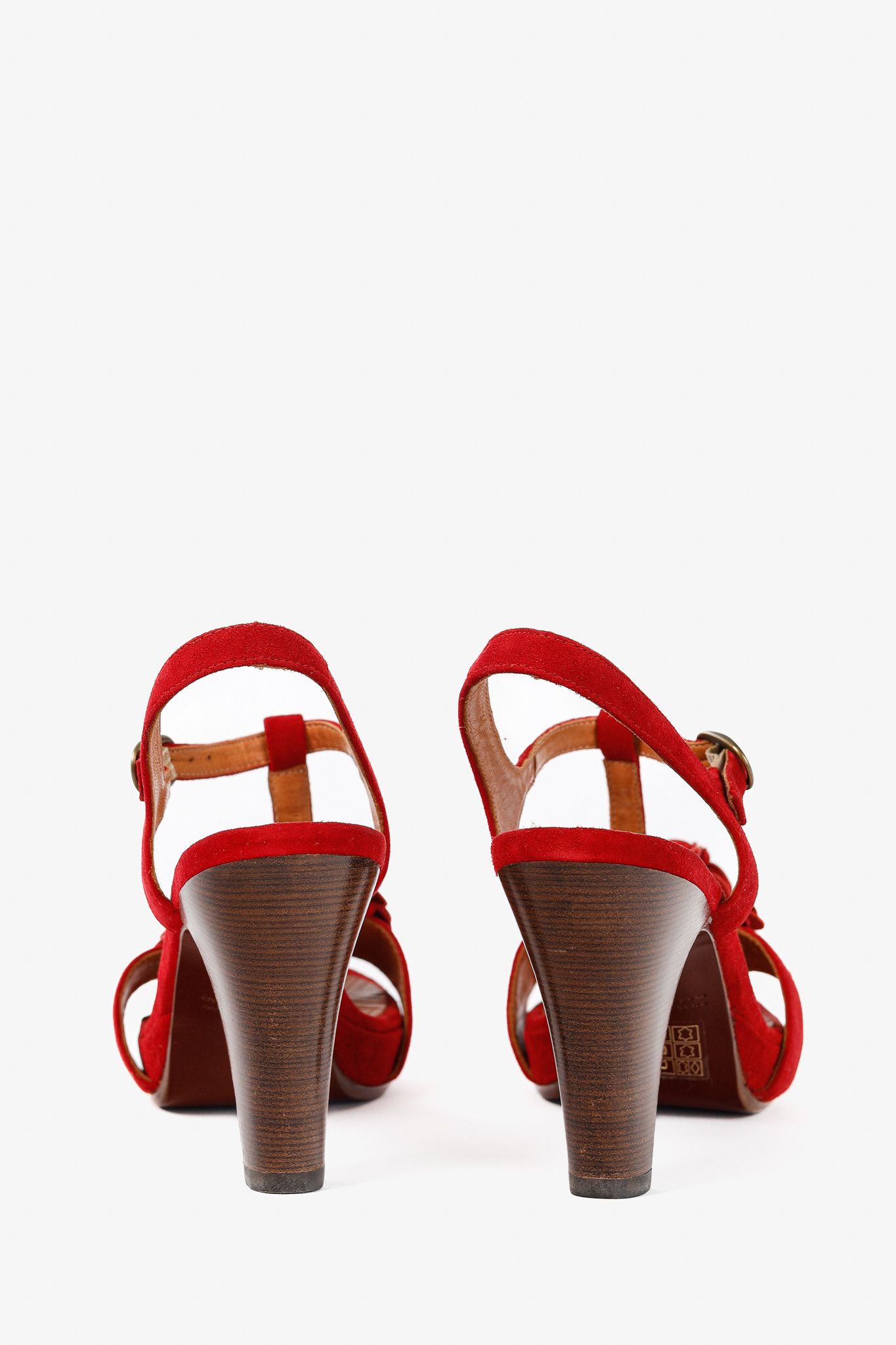 Designer Chie Mihara Xifon Rojo Suede Rosette Sandals Size US 6.5 / IT 36.5 - 3 Thumbnail
