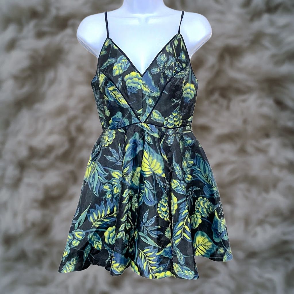 Urban Outfitters UO Silence & Noise Floral Hologram Fit Flare Mini Dress 6 Forest Fairy Boho NWT Dress Size M / US 6-8 / IT 42-44 - 1 Thumbnail