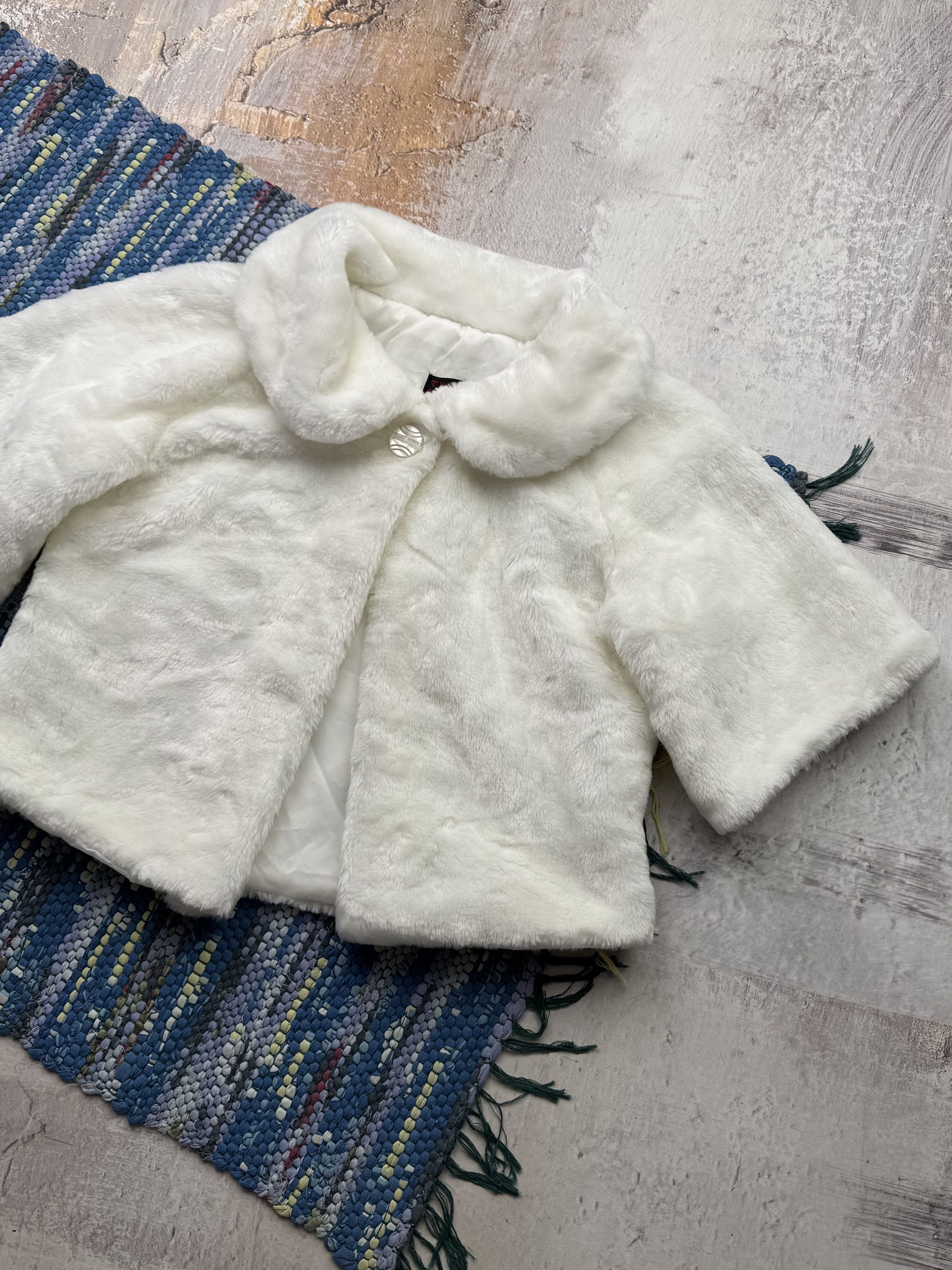 Japanese Brand Vintage Cropped Faux Fur Jacket D15(582)A790 Size M / US 6-8 / IT 42-44 - 3 Thumbnail