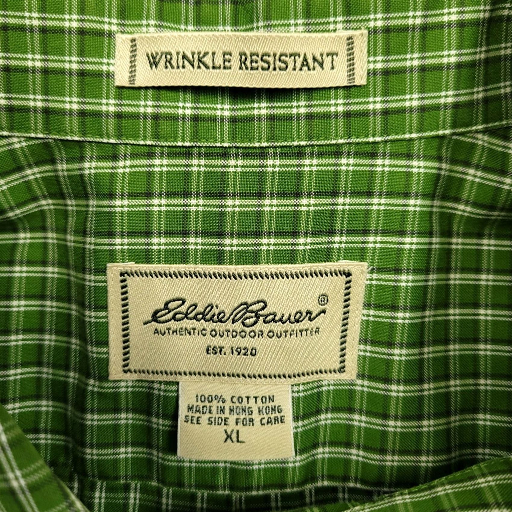 Eddie Bauer Eddie Bauer Plaid Shirt Button-Down Long Sleeve Wrinkle Resistant Cotton XL Men Green Button Up Classic Fit Shirt Size US XL / EU 56 / 4 - 4 Thumbnail