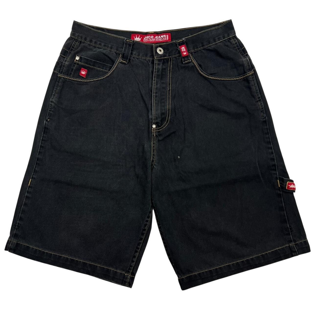 JNCO Vintage Jnco Embroidered 8 Ball Denim Shorts Jorts Waist 34 Size US 34 / EU 50 - 2 Thumbnail
