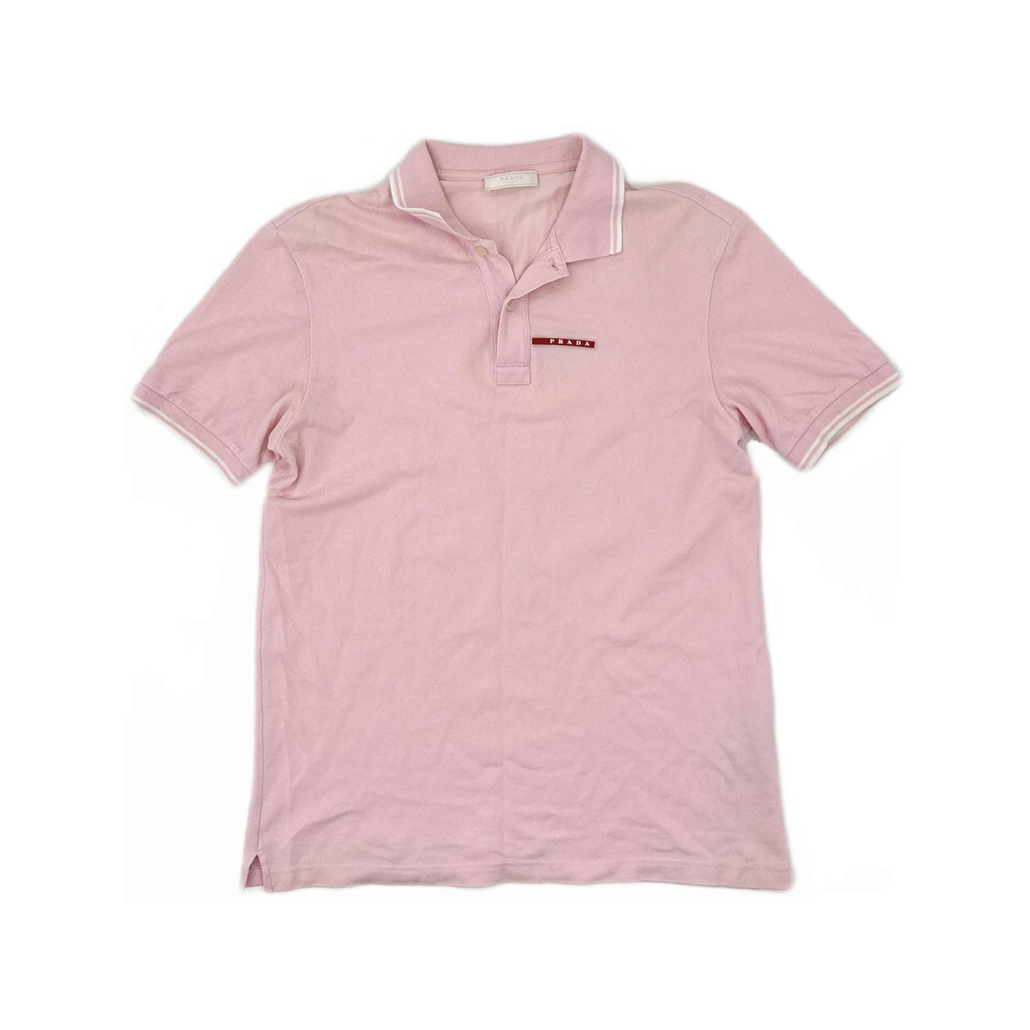Prada Prada Pink Piqué Polo Shirt Size M Size US M / EU 48-50 / 2 - 1 Thumbnail