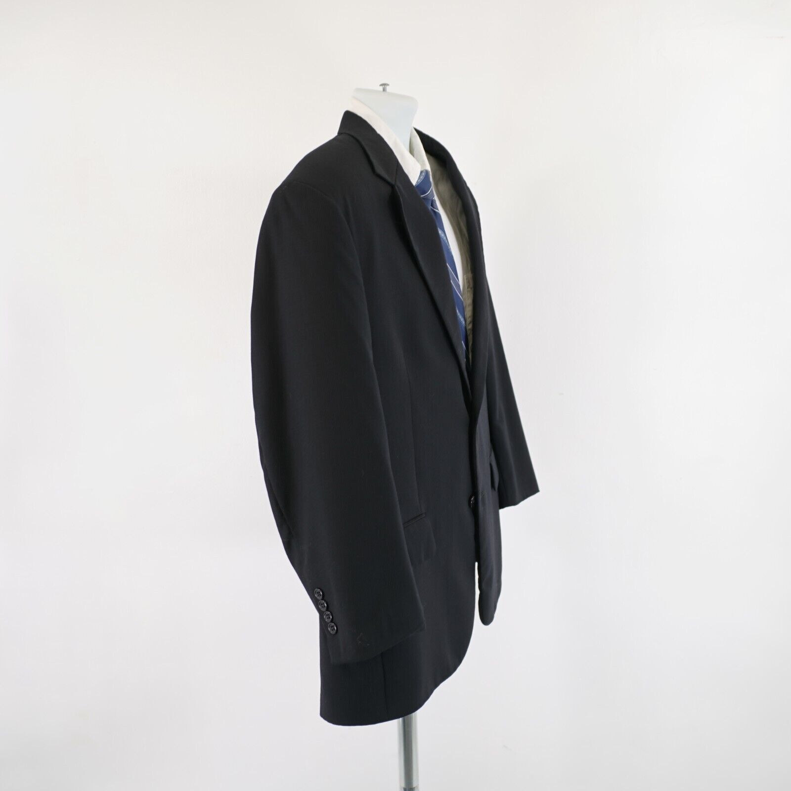 Jos. A. Bank Jos A Bank Signature Black Striped Wool 2 Piece Suit 44R 40/ Size 44R - 11 Thumbnail