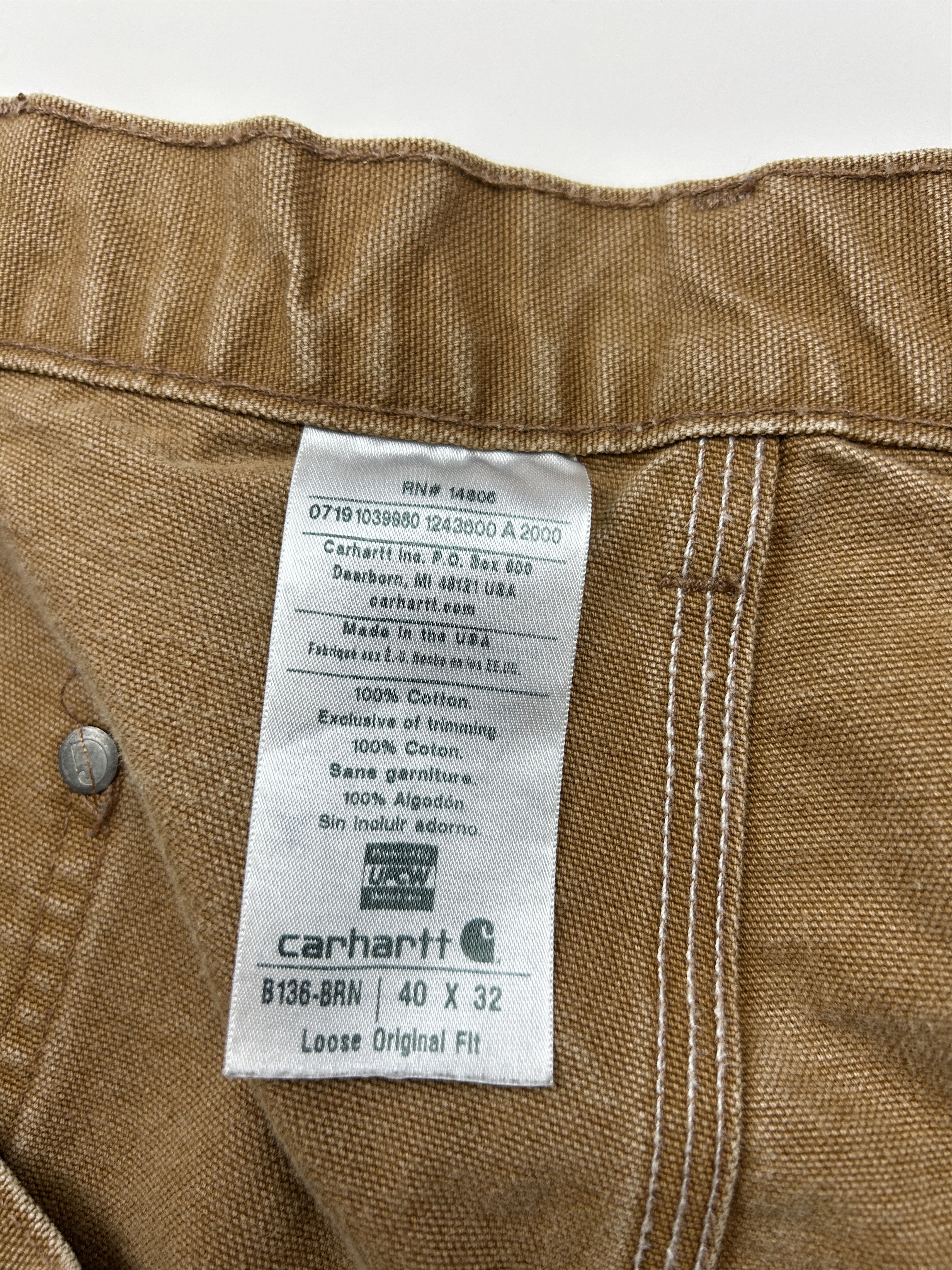 Carhartt Vintage Canvas Work Wear Double Knee Loose Fit Pants 39W Size US 39 - 3 Thumbnail