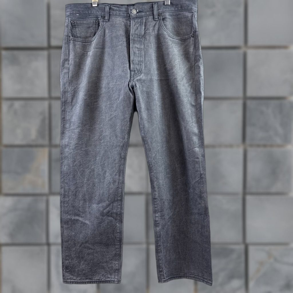 Levi's Levi's 501 Jeans Mens Regular 36x30 Black Denim Straight Button Fly Pants Dark Wash Size US 36 / EU 52 - 1 Thumbnail