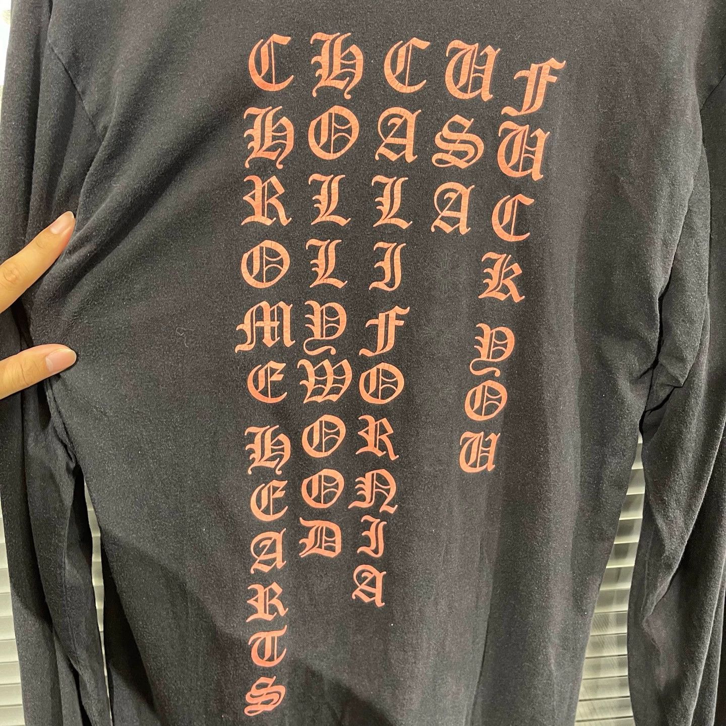 Chrome Hearts Chrome Hearts Red Sanskrit Back Print Long Sleeve M 95 New Size US M / EU 48-50 / 2 - 5 Thumbnail
