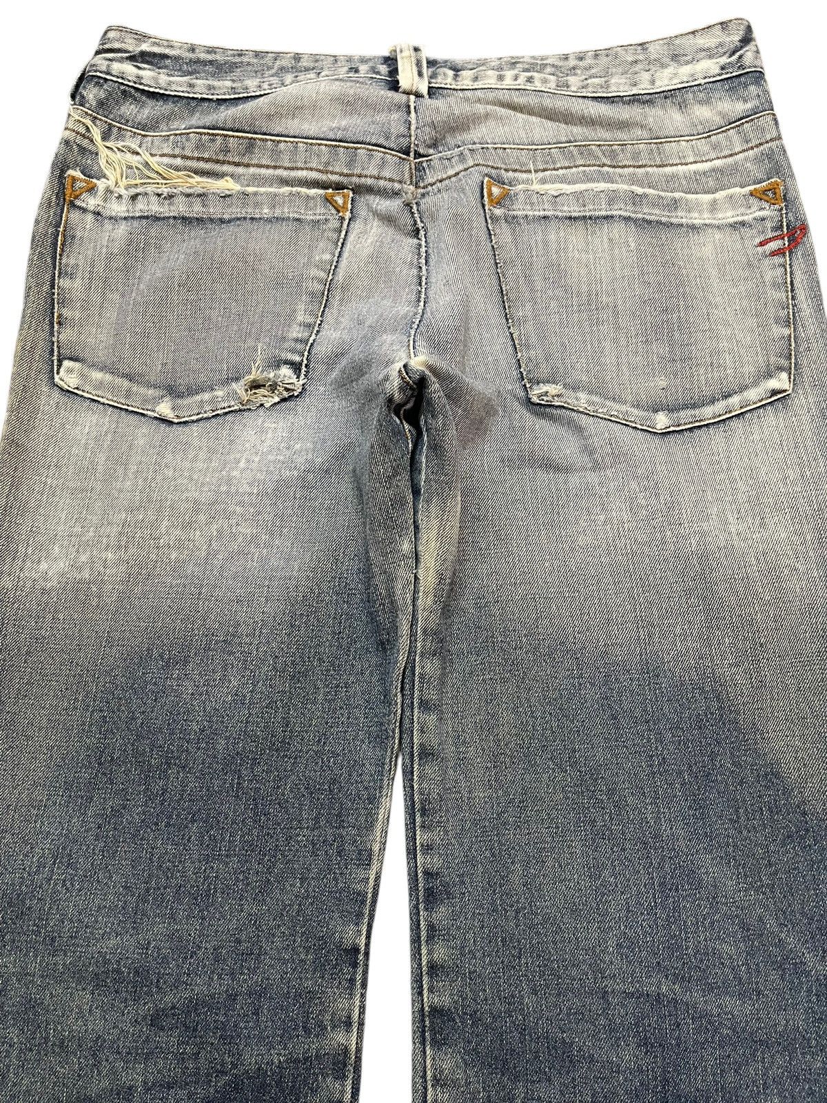 Diesel Vintage Diesel Industry Faded Wash Distressed Wide Leg Jeans Size US 32 / EU 48 - 5 Thumbnail