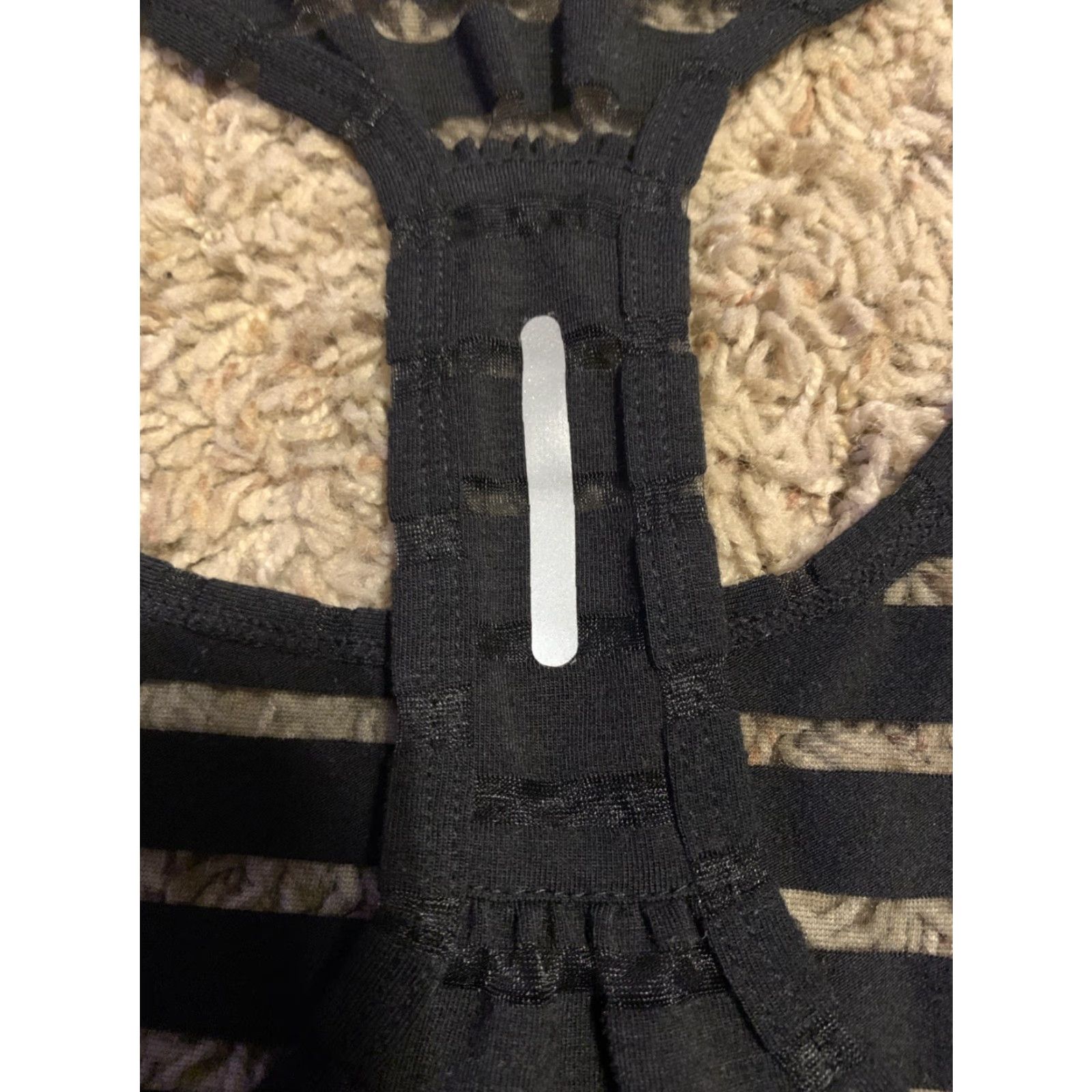 Calvin Klein Calvin Klein Tank Top 1X Performance Quick Dry Striped Black Sleeveless Racerback Round Neck Pullover Activewear Women Size 1X Black Size XL / US 12-14 / IT 48-50 - 8 Thumbnail