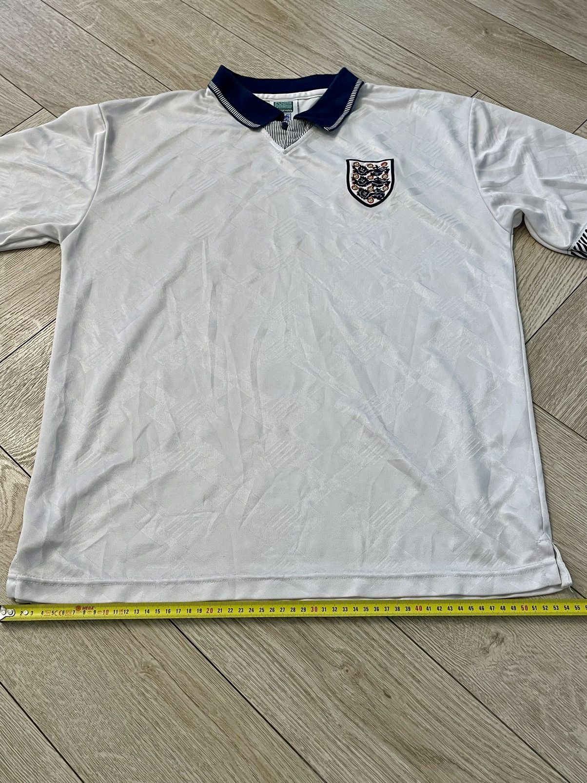 Vintage Score Draw England 1990 Away Jersey White football Shirt Size US L / EU 52-54 / 3 - 10 Thumbnail