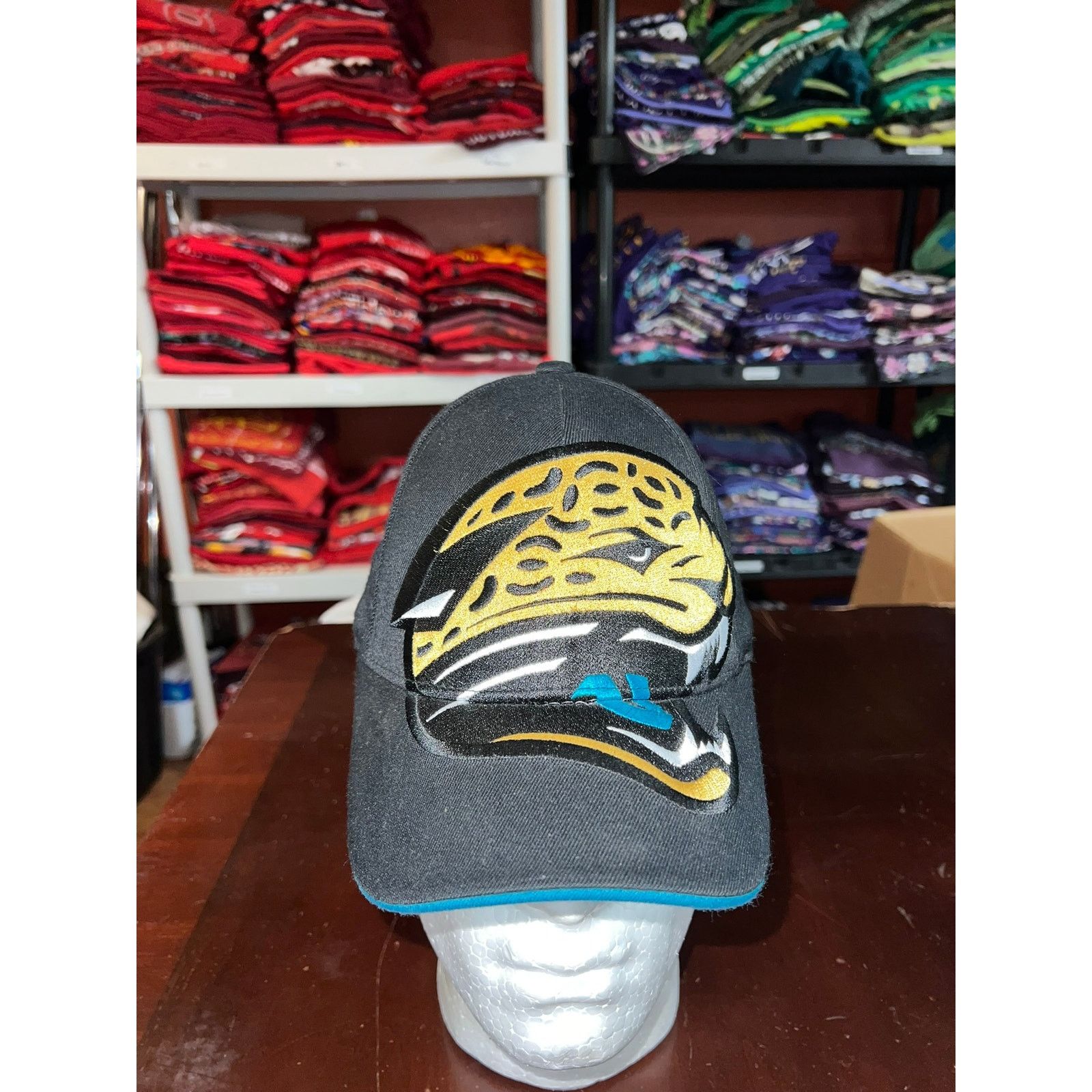 Reebok Jacksonville Jaguars Big Logo Hat Helmet Black Green Cap Size ONE SIZE - 1 Thumbnail