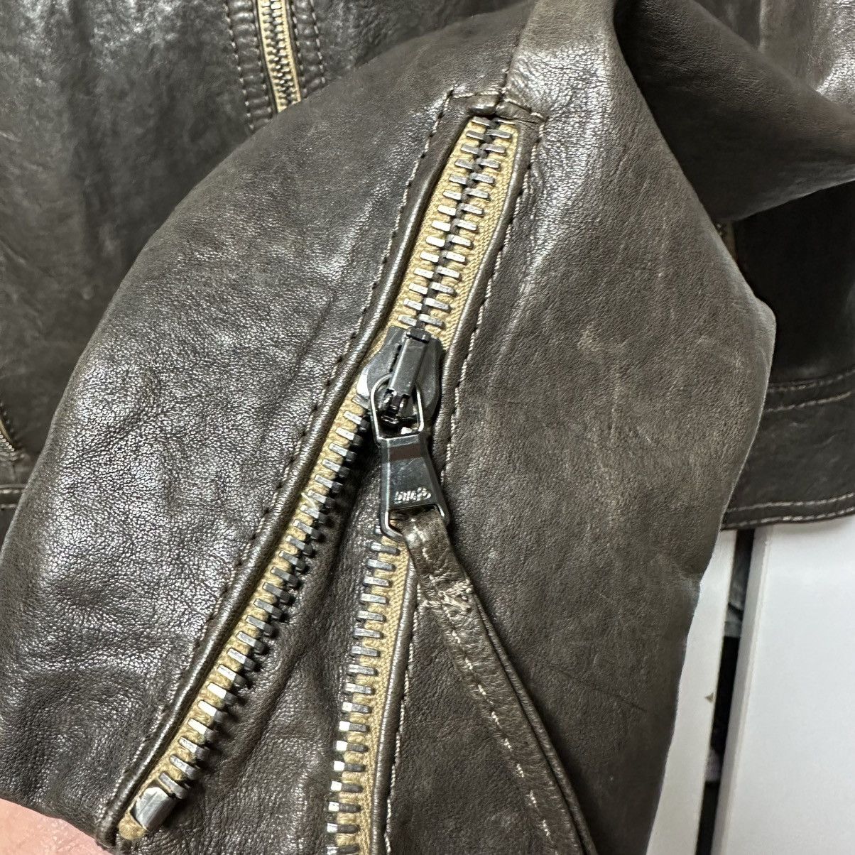Leather Le Sentier Leather Jacket Luxury Vintage Rare Moto Size L / US 10 / IT 46 - 5 Thumbnail