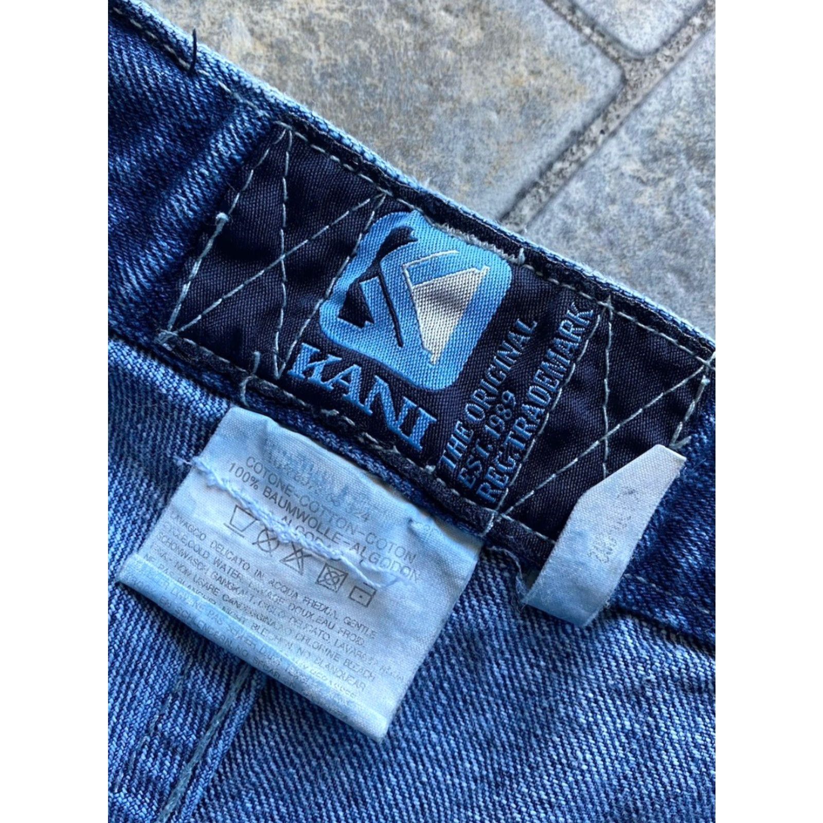 Denime VINTAGE Kani Denim Jeans Shorts Men 34 Blue DJ Embroidered Logo Headphone Size US 34 / EU 50 - 7 Thumbnail