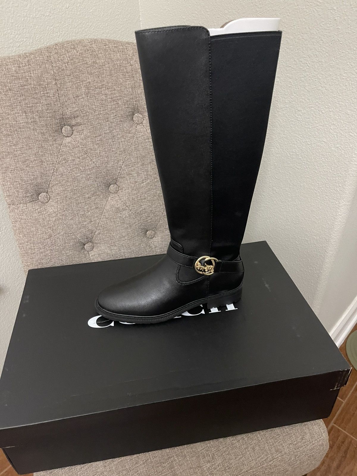 Coach Farrah Leather Boots NIB Size US 7.5 / IT 37.5 - 1 Thumbnail