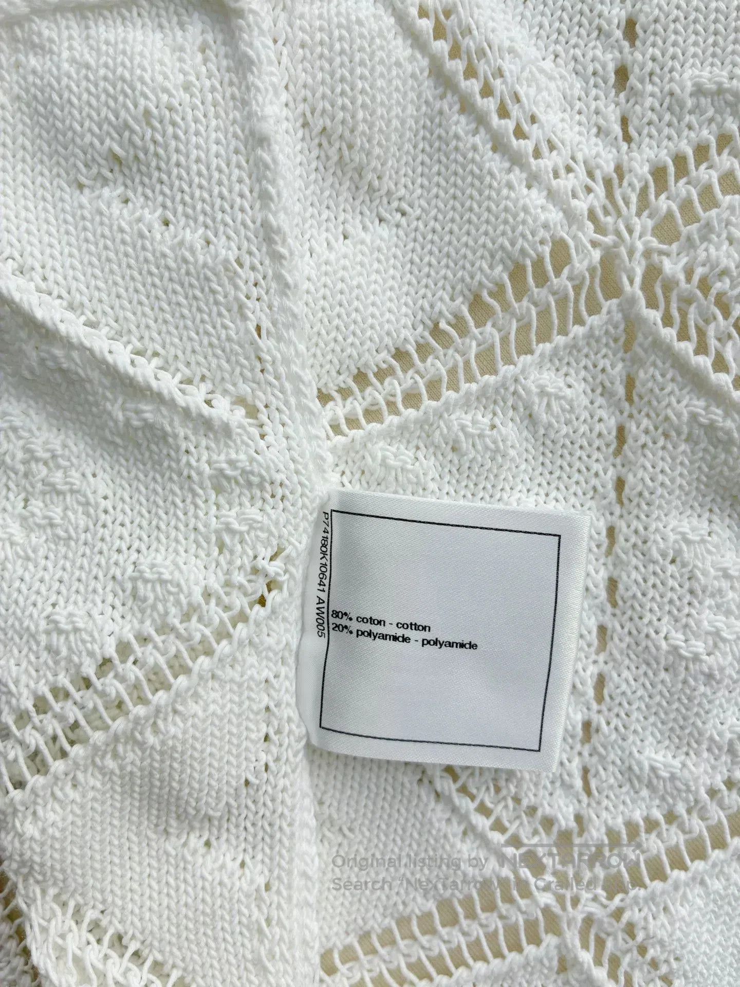 Chanel Chanel 23C White Crochet Camisole. Size XS / US 0-2 / IT 36-38 - 7 Thumbnail