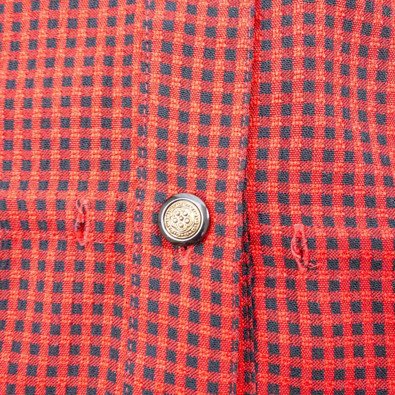 Other Coco Blanco Vintage Red & Black Checkered Shirt Womens 8 Size M / US 6-8 / IT 42-44 - 7 Thumbnail