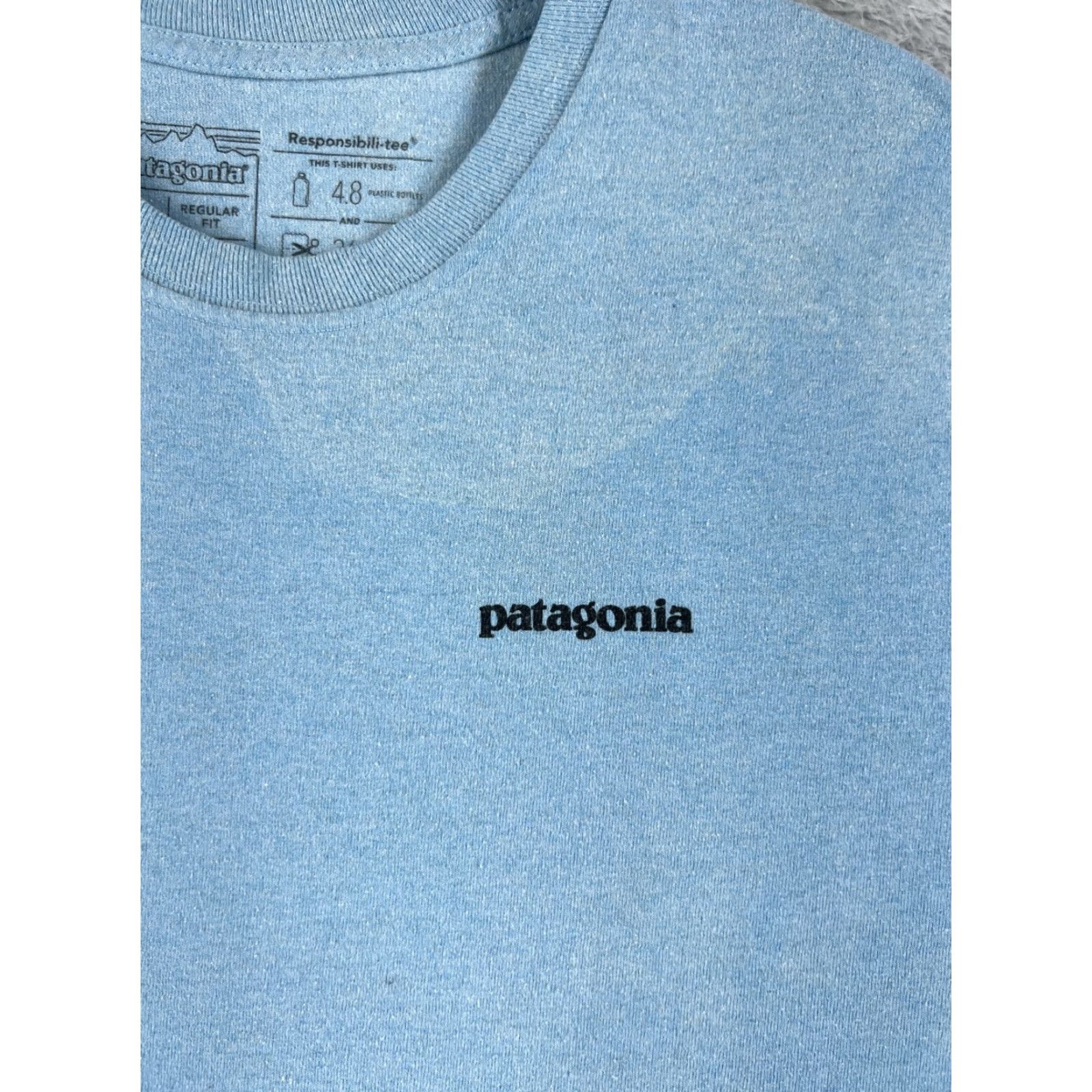 Patagonia Patagonia Shirt Men Large Blue Cotton Blend Short Sleeve Crew Neck Logo T-Shirt Enduring All Seasons Logo Mens Size US L / EU 52-54 / 3 - 6 Thumbnail
