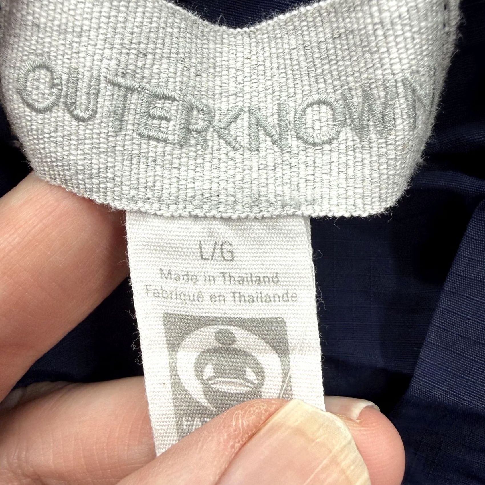 Outerknown VINTAGE Outerknown Jacket Mens Large Blue Hooded Windbreaker Rainbow Stripe Nylon Shell Size US L / EU 52-54 / 3 - 4 Thumbnail