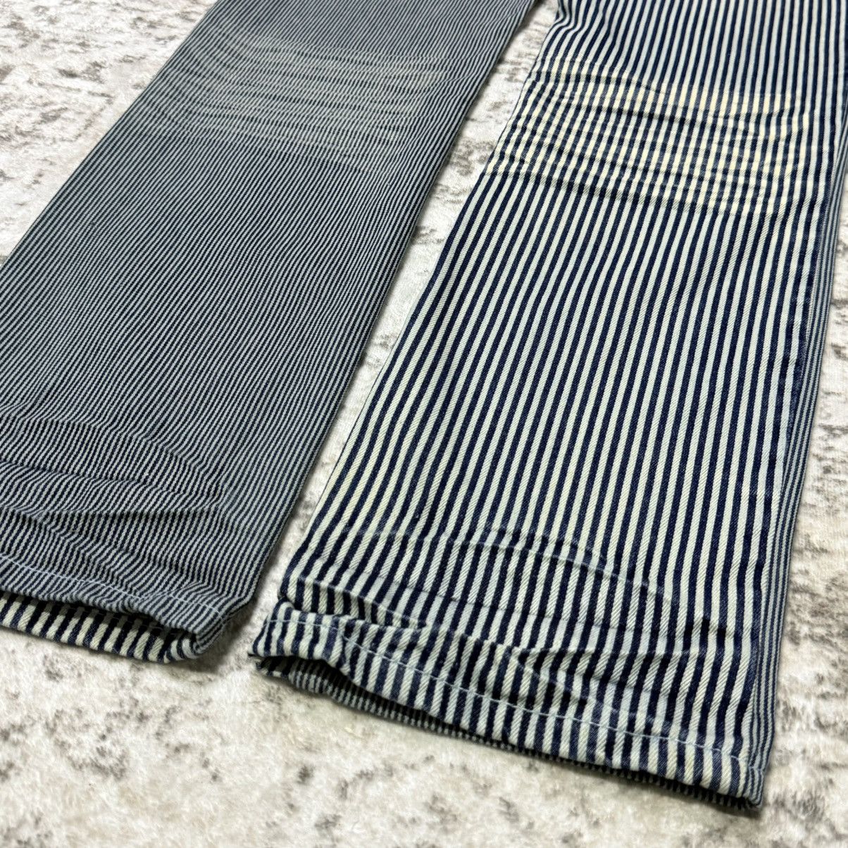 Japanese Brand Jungle Storm Japan Multi Hickory Stripe whiskers Denim Pants Size US 32 / EU 48 - 12 Thumbnail