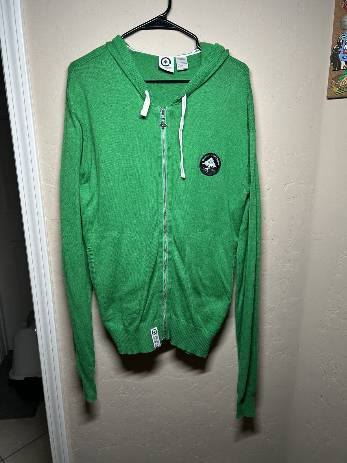 LRG LRG Kelly Green Zip Up Hoodie Size XL / US 12-14 / IT 48-50 - 1 Thumbnail