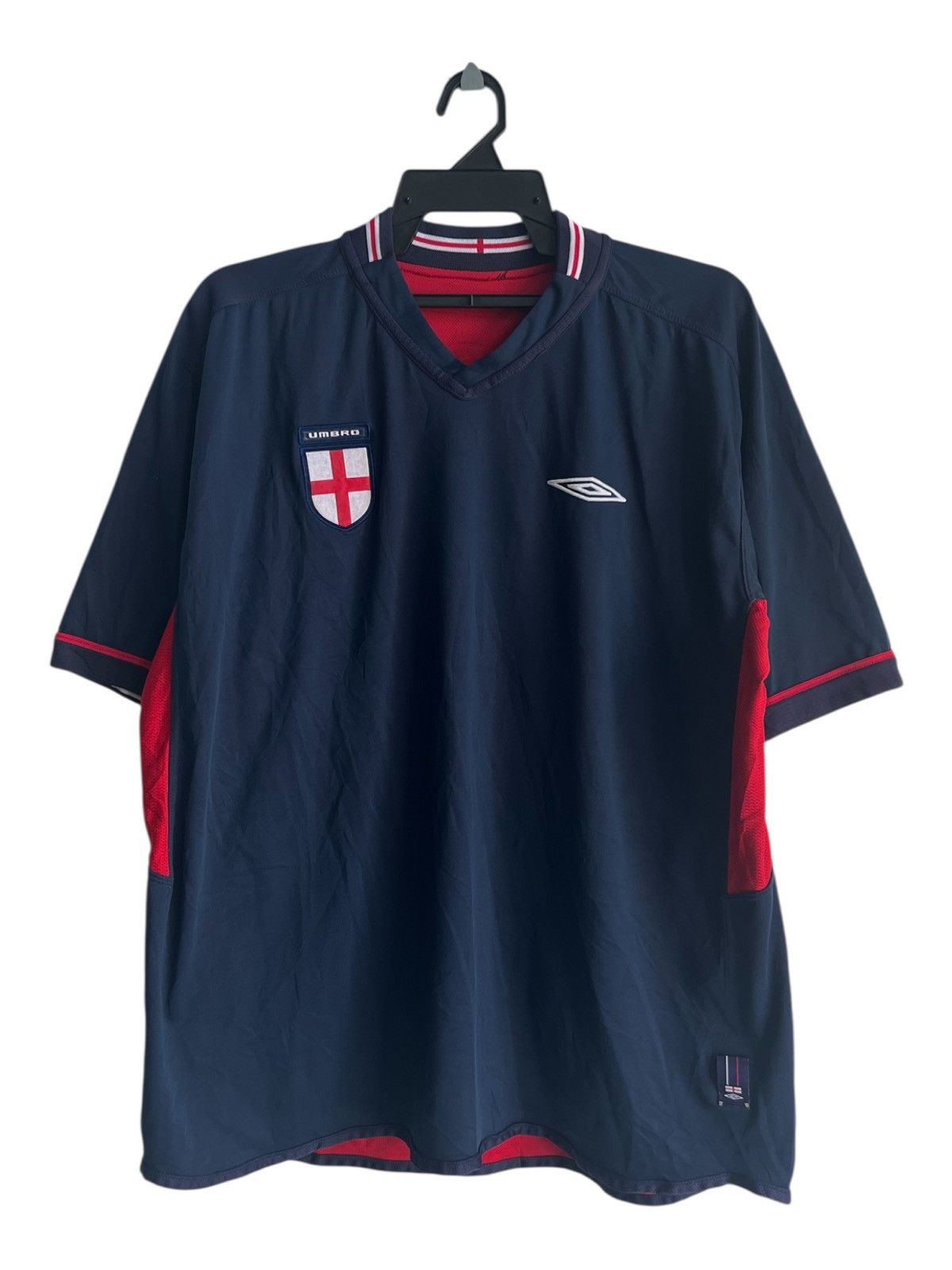 Umbro Original Vintage 2002-04 Umbro England Revisable Away Jersey Size US XL / EU 56 / 4 - 3 Thumbnail