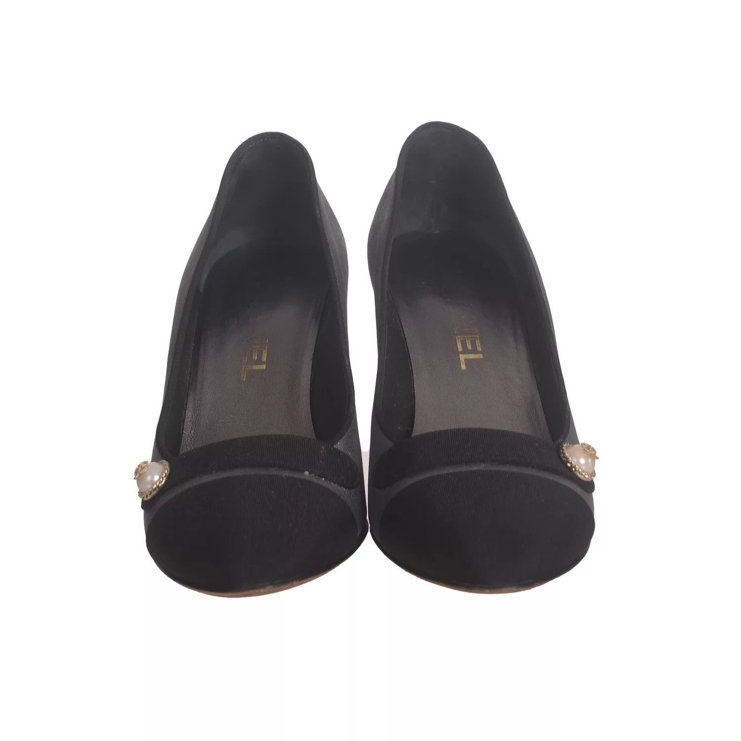 Chanel Chanel Women's Calfskin/Textile Pearl Colorblock Pumps Size US 5.5 / IT 35.5 - 3 Thumbnail
