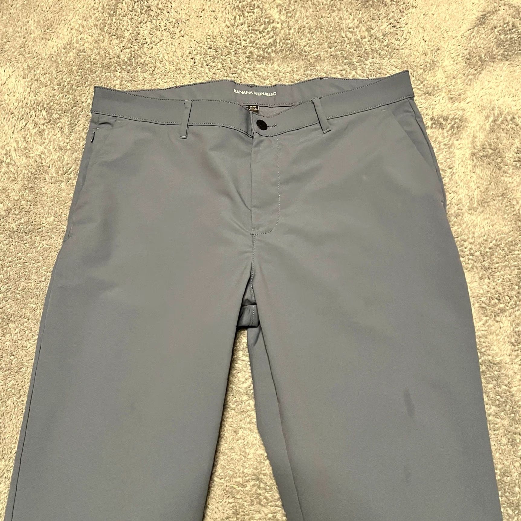 Banana Republic Banana Republic Pants Mens Golf Gray Flat Front Performance Chino 38x29 Mens Size US 38 / EU 54 - 2 Thumbnail