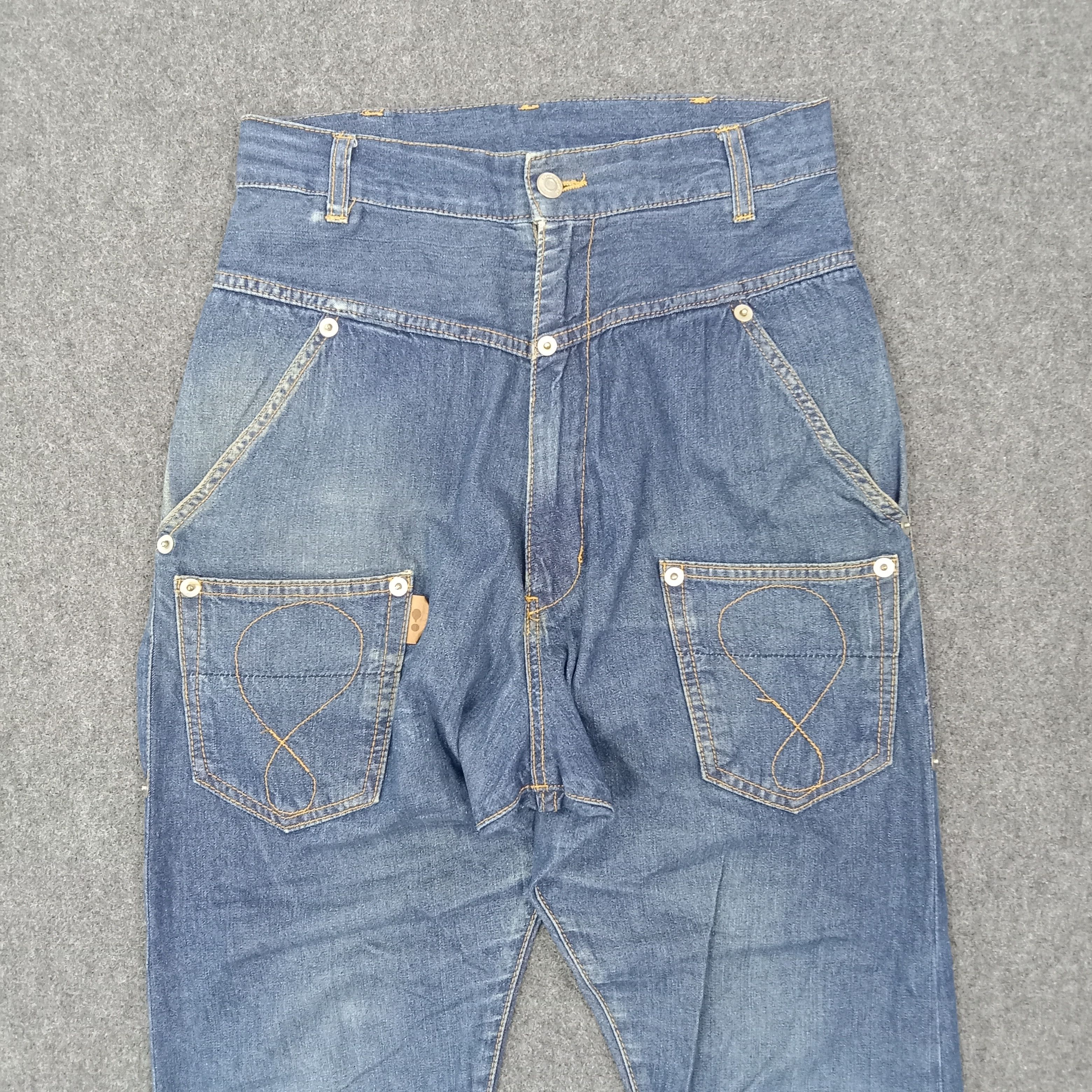 mercibeaucoup Mercibeaucoup by Issey Miyake Rare Denim Pants C265N15 Size US 27 - 2 Thumbnail