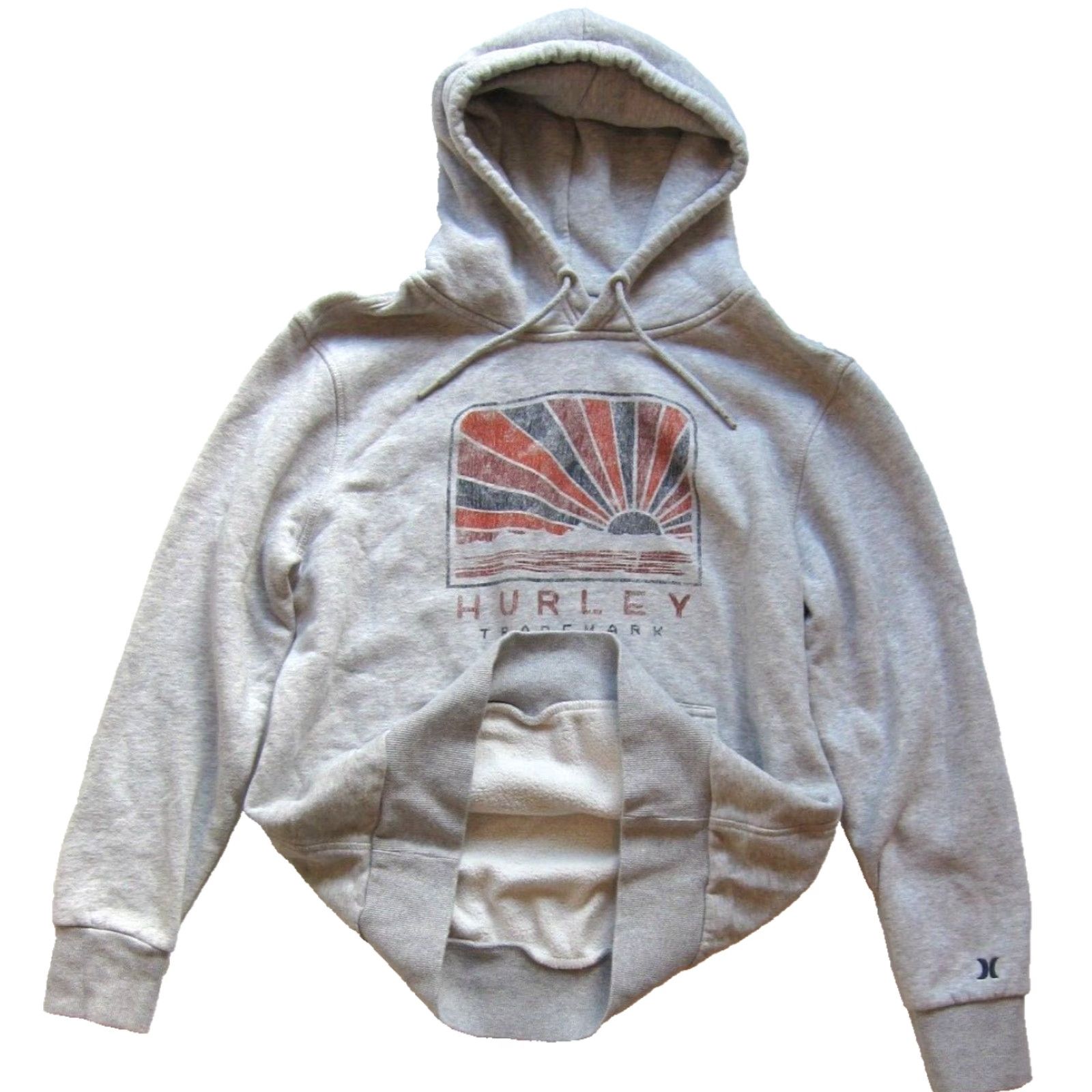 Hurley Hurley Hoodie Main Selling Point Cotton Grey Orange Black Sun Trademark Pocket Fleece Pullover M Men Adult Hoodie Size US M / EU 48-50 / 2 - 5 Thumbnail