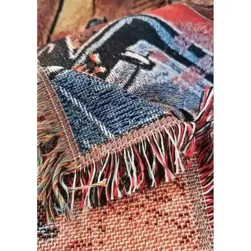 VIBE Handmade Chainsaw Man Throw Towel Woven Blanket Anime Rug Size ONE SIZE - 2 Thumbnail